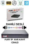 FURY Ip Güvenlik Kamera Seti 5 Kameralı Sesli 4mp Gece Renkli Su Geçirmez Ip5515s 1tb - 5