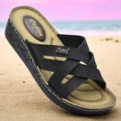 4551 Ortopedik Taban Günlük Kadın Terlik Yumuşak İç Taban - 1