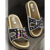 45559 Rahat Taban Taşlı Günlük Kadın Terlik - 1