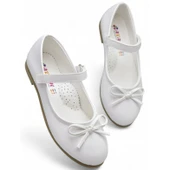 5953 Rahat Taban Tokalı Kız Çocuk Babet Ayakkabı Düğün Abiye Nişan Ayakkabısı - 1