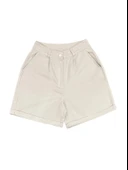 Slim Fit Duble Paça Gabardin Şort %100 Pamuk - 2