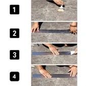 BUFFER® Yüksek Sıcaklık Dayanan Su Geçirmez Çatı Boru Duvar Çatlak Onarıcı Yapışkan Bant Folyo 5 cm - 6