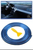 BUFFER® Mavi Araba OtoTrim Dekorasyon Şeridi Kauçuk Elastik Kolay Kurulum 5 metre Şerit Bant - 7