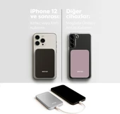 Woyax By Deji Magsafe Uyumlu Powerbank 5000 Mah 20w Hızlı Taşınabilir Batarya iPhone 12 13 14 15 16 Pro Max Mini - SİYAH - 3