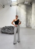 230 Gr Poly Viscose Full Lycra İspanyol Paça Pantolon - 3