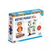 CA Games Eğitici Puzzle Neşeli Hayvanlar CA.5028 - 1