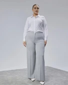 Poly Viscose Full Lycra Beli̇ Lasti̇kli̇ Battal Pantolon - 4