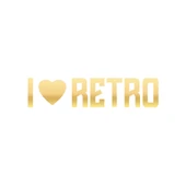 I Love Retro Araba Sticker 17x17 Cm Gold - 1