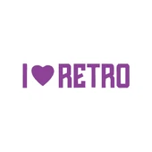 I Love Retro Araba Sticker 17x17 Cm Mor - 1