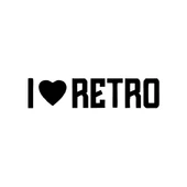 I Love Retro Araba Sticker 17x17 Cm Siyah - 1