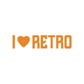 I Love Retro Araba Sticker 17x17 Cm Turuncu - 1