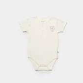 Koala Jungle Kısa Kol Bebek Body Gri - 1