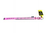 Actirex Neon Yumuşak Doku Kemik Desenli Köpek Boyun Tasma Pink Small 2cmx40cm - 2