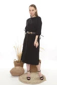 Siyah Topshop Yırtmaçlı Elbise - 4