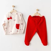 Penguin 2'li Bebe Zıbın Takım Ekru - 1