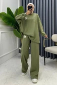 Mint Klasik Fitilli Kazak Ve Pantolon Takım - 1