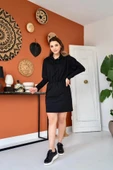 Siyah Sweatshirt Spor Elbise - 1