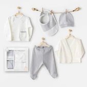 Andywawa Ac25700 Mommy's Little Star 5'li Hastane Çıkışı Ekru - 1