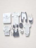 Süper Prens Nakışlı  10lu Zıbın Takımı Hastane Çıkışı Gri - 1