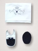 Süper Prens Nakışlı 10lu Zıbın Takımı Hastane Çıkışı Lacivert - 2