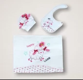 Kıvırcık Kuzu Nakışlı 10lu Zıbın Takımı Hastane Çıkışı Ekru - 2