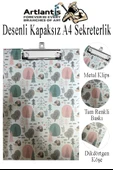 Desenli Sekreterlik Kapaksız A4 1 Adet Renkli A4 Kapaksız Sekreterlik Klipsli Metal Mekanizmalı 80 Yaprak Kapasiteli - 1
