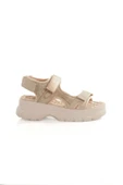 Bernis Krem Rose Hafif Cırtlı Masaj Taban Spor Sandalet - 4