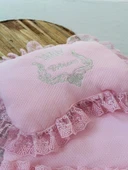 Yenidoğan Sahra Taç Nakışlı Trilüks 2li Alt Açma Seti Pembe - 3
