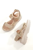 Bernis Krem Rose Hafif Cırtlı Masaj Taban Spor Sandalet - 3