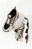 H9 Siyah Gri Sneaker Günlük Spor Ayakkabı - 1