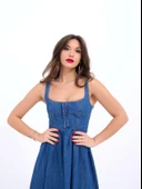 7143 KOT ELBİSE-MAVİ - 4
