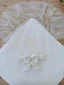 Yenidoğan Sahra My Prince Nakışlı Lüks Kundak Bebek Battaniyesi Ekru - 4