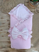 Yenidoğan Tericotton Kumaş Multi Mevsimlik Bebek Battaniyesi Kundak Pembe - 1