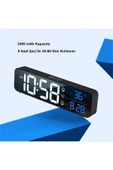 Hd Led Ekranlı Aynalı Elektronik Saat Sıcaklık Tarih Dijital Masa Saati - 6