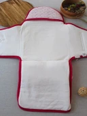 Yenidoğan Açılır Kucaklı Fiyonk Detay Ayaklı Kız Bebek Kundak Pembe - 3