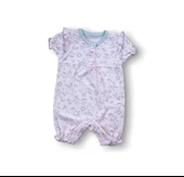 9-12 12-18 18-24 Ay Cemre Uçan Balon Baskılı Kısa Kollu Kız Bebek Tulumu Pembe - 1