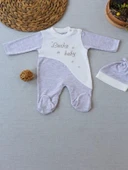 0-3 3-6 Ay Lucky Baby Nakışlı Es Çizgi Boy Şapkalı Erkek Bebek Tulumu Kahvemelanj thumbnail 1