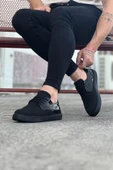 016 Kömür Rugan Triko Erkek Casual Ayakkabı - 3