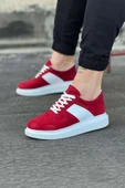 011 Kırmızı Süet Erkek Casual Ayakkabı - 1