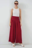 Geniş Paça Pileli Pantolon 6718 - Kırmızı - 1