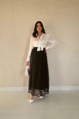 Siyah Dantelli Uzun Etek - 2