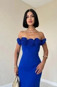 Saks Madonna Yaka Güllü Elbise - 2