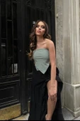 Audrey Fıfrlı Yırtmaç Detay Etek 4037 - 6