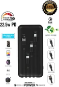10.000 Mah Quick 22,5W PD QC 3.0 Dijital Göstergeli Dahili Çoklu Kablolu Powerbank thumbnail 2