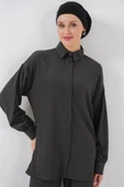 Örme Tesettür Alt Üst Takım 6711 - Antrasit - 2