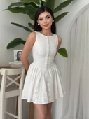 Yema Düğme Detaylı Elbise - 3