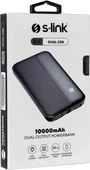 S-link Ip-G10N 10000Mah Micro+Type C Girişli Powerbank Siyah Taşınabilir Pil Şarj Cihazı thumbnail 3