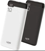 S-link IP-217W 10000mAh Powerbank 2 Usb Port Siyah Kablosuz LCD Ekranlı Taşınabilir Pil Şarj Cihazı thumbnail 2