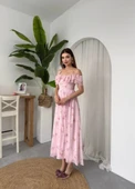 Elmi Çiçek Detaylı Elbise - 7
