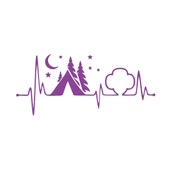 Ritim Kamp Karavan Sticker 17x17 Cm Mor - 1